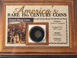 lot 106 image: 1865 Three Cent Nickel