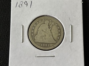 lot 59 image: 1891 Liberty Seated Quarter