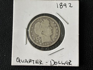 lot 62 image: 1892 Barber Quarter