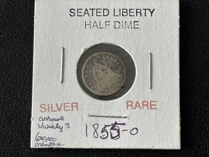 1855-O Seated Liberty Half Dime 600,000 Minted