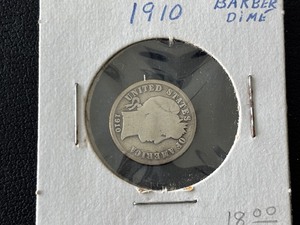 lot 123 image: 1910 Barber Dime