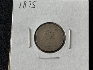 lot 124 image: 1875 Seated Liberty Dime