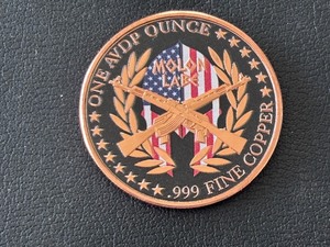 lot 126 image: 1 Ounce .999 Fine Copper Round