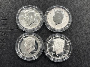 lot 164 image: 2014-P, D, S, and W Kennedy Silver Half Dollar Set