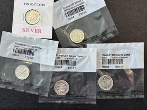 lot 179 image: Roosevelt Silver Dimes