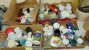 lot 356 image: 4- Boxes of Cups and Mugs
