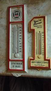 lot 403 image: 2 Advertising Thermometers