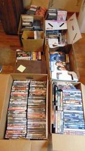 lot 417 image: Large Selection of DVDs, CDs, Cassette and VHS
