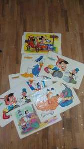 lot 427 image: Vintage Disney Plastic Placemats 1961