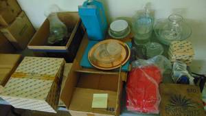 lot 438 image: Princess House 805, 445, 409, Bowls, Tray, Sweater, Silverplate Frames, 845 and Misc