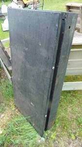 lot 12 image: Metal Black Wall Cabinet, 52 x 26 x 8