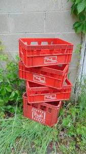 lot 17 image: 4- Vintage Pop Plastic Crates
