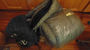lot 409 image: New Sleeping Bag and a Twin Size Air Mattress