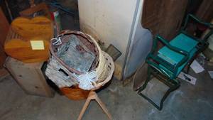 lot 510 image: Misc Yard Items and 2 Garden Kneel Benches