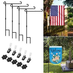 lot 57 image: Set of 5 New Mankukulam Garden Flag Pole Posts