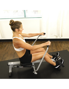 lot 77 image: Sunny Health and Fitness Full Motion Rowing Machine