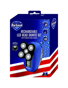 lot 125 image: Barbasol Rechargeable LCD Head Shaver Set