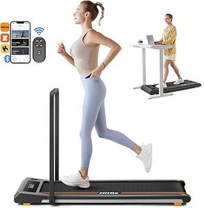 lot 106-BL image: Walking Pad for Home Office, 2 in 1 Under Desk Treadmill with App, Remote, LED Display, Portable Design with Optional Incline or Foldable Handle
