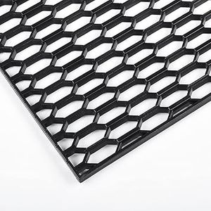 lot 196-OR image: 47x16 ABS Plastic Universal Car Grill Mesh, Automotive Grille Insert Bumper Honeycomb Hole 10x25mm Hex Grids Black