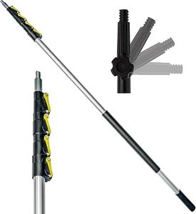 lot 224-BL image: Telescoping Pole 6-24 Ft - Extension Pole for Cleaning, Feather Duster, Window Washing Kit, Paint Roller, Window Squeegee - High Reach Extendable Kit for Indoor & Outdoor - Pole Only