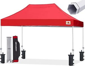 lot 300-BL image: Commercial Pop Up Canopy Tent 10x15 Premium-Series, Red