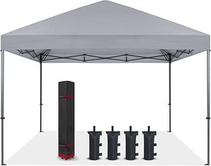 lot 301-BL image: Durable Easy Pop Up Canopy Tent 12x12Ft(Gray)