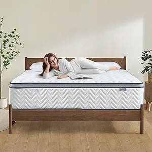 lot 324-OR image: 10 Inch Twin Mattress in a Box, Hybrid Cooling Gel Memory Foam & Pocketed Coils, Medium Firm, CertiPUR-US Certified, Pressure Relief, Motion Isolation