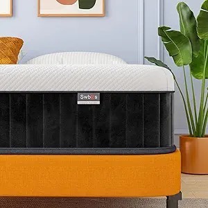 lot 469-OR image: Double Mattress, 10 Inch Hybrid Full Size Mattress, Full Bed Mattress with Memory Foam&Pocket Springs, Mattress Double Size, Bed-in-a-Box for Pressure Relief, Medium Firm Support