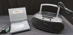 lot 100 image: SONY BOOM BOX & CD CLOCK RADIO