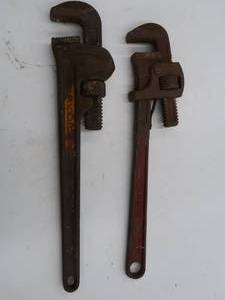 lot 79H image: 18 PIPE WRENCHES SK & RIDGID