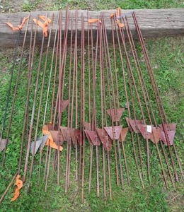 lot 97E image: 25 ELECTRIC FENCE POLES  EXTRAS