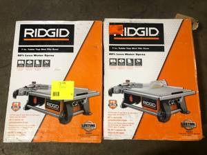 lot 5 image: Lot of RIDGID 6.5-Amp 7 in. Blade Corded Table Top Wet Tile Saw    Customer Returns See Pictures