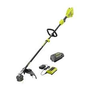 lot 12 image: RYOBI 40V 15 in. Expand-It Cordless Battery Attachment Capable String Trimmer with 4.0 Ah Battery and Charger Customer Returns See Pictures