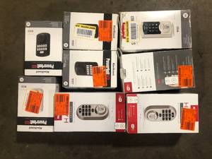 lot 30 image: Lot of Assorted Digital Door LockHandle Various Models and Conditions   Customer Returns See Pictures