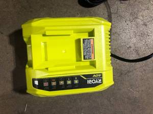 lot 27 image: RYOBI 40V Lithium-Ion Rapid Charger  Customer Returns See Pictures