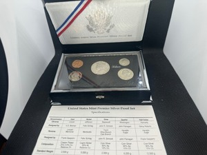 lot 76 image: 1994 United States Mint Premier Silver  Proof Set in Original Mint Package with COA