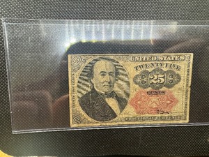 lot 78 image: Rare 1874 Twenty Five Cent Fractional Currency in Good Condition