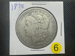 lot 6 image: 1878 7TF Rev of 79 Morgan Silver Dollar