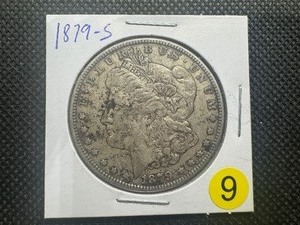 lot 9 image: 1879-S Morgan Silver Dollar