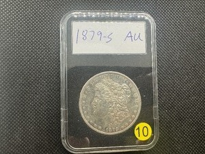 lot 10 image: 1879-S Morgan Silver Dollar Marked AU When Purchased
