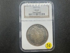 lot 14 image: 1882-O Morgan Silver Dollar NGC MS63
