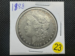 lot 23 image: 1888 Morgan Silver Dollar