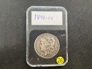 lot 26 image: Key Date 1891-CC Morgan Silver Dollar