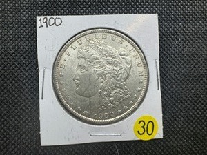 lot 30 image: 1900 High Grade Morgan Silver Dollar