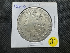 lot 31 image: 1900-O Morgan Silver Dollar
