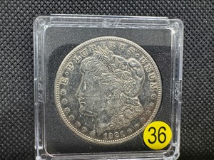 lot 36 image: 1921-S Morgan Silver Dollar