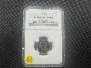 lot 82 image: 1994 S 5c NGC PF 69 Ultra Cameo