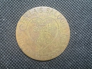 lot 95 image: Stellas Saloon Virginia City, Nevada Brothel Token