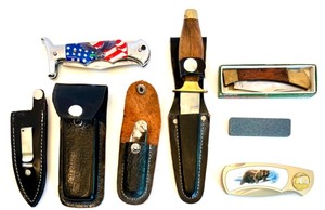 lot 246 image: Collection of 5 Knives with Sheaths Including Barlow and Decorated Handles