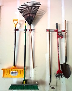 lot 293 image: Collection of Outdoor and Garden Tools including Snow Pusher, Rotary Cultivator, a Bodum Fyrkat Charcoal Grill and More